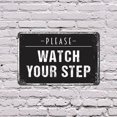 thumbnail image 5 of Please Watch Your Step 11 Inch x 17 Inch Novelty Plastic Sign Eyes Down Toes Safe Durable Weatherproof UV Protected Perfect for Entryways Shops Offices Fun Gift for Homeowners Managers, 5 of 6