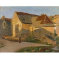thumbnail image 3 of Henri Martin 24x20 Black Modern Framed Museum Art Print Titled - The Old House with the Last Rays, 3 of 5