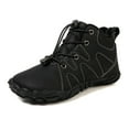 thumbnail image 1 of FYEGRE Bottes d'Hiver pour Filles Design à Cinq Doigts Semelle Épaisse Chaude Chaussures pour Grandes Enfants Jeu Extérieur et Temps Froid Confortables Durables Noir 29, 1 of 8