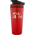 thumbnail image 6 of 5% Nutrition Rich Piana Ice Shaker w/Embossed Logo | Vacuum Insulated for Hot & Cold | Durable Stainless Steel Construction | 26 oz, Red, 6 of 11
