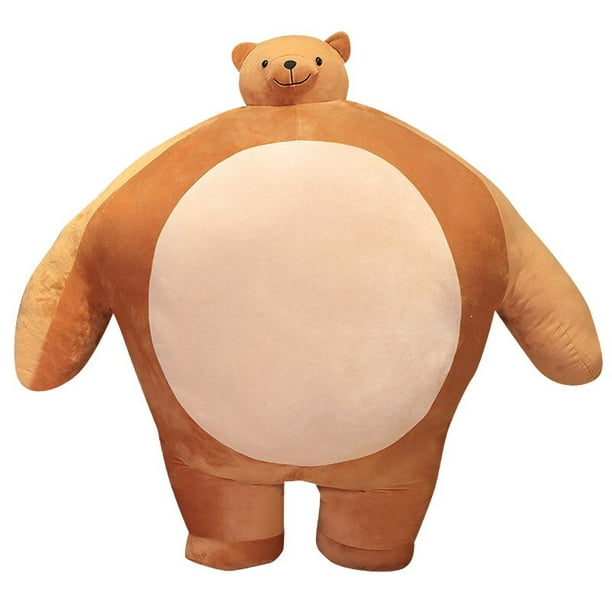 Kawaii Couple Cartoon Character Plush Toy Soft Animal Brown Bear Stuffed Doll for Girlfriend Nice Gift zhangmengya LED
