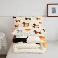 thumbnail image 5 of Homewish Funny Dachshund Twin Comforter Sets,Hot Dog Bun Bedding Set,Cream,Polkadot Reversible,2 Pieces,1 Comforter and 1 Pillowcase, 5 of 7
