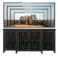 thumbnail image 5 of T4TREAM 70" TV Stand for TVs up to 80 Inch, Farmhouse Entertainment Center with RGB LED Light for Living Room, Black, 5 of 6