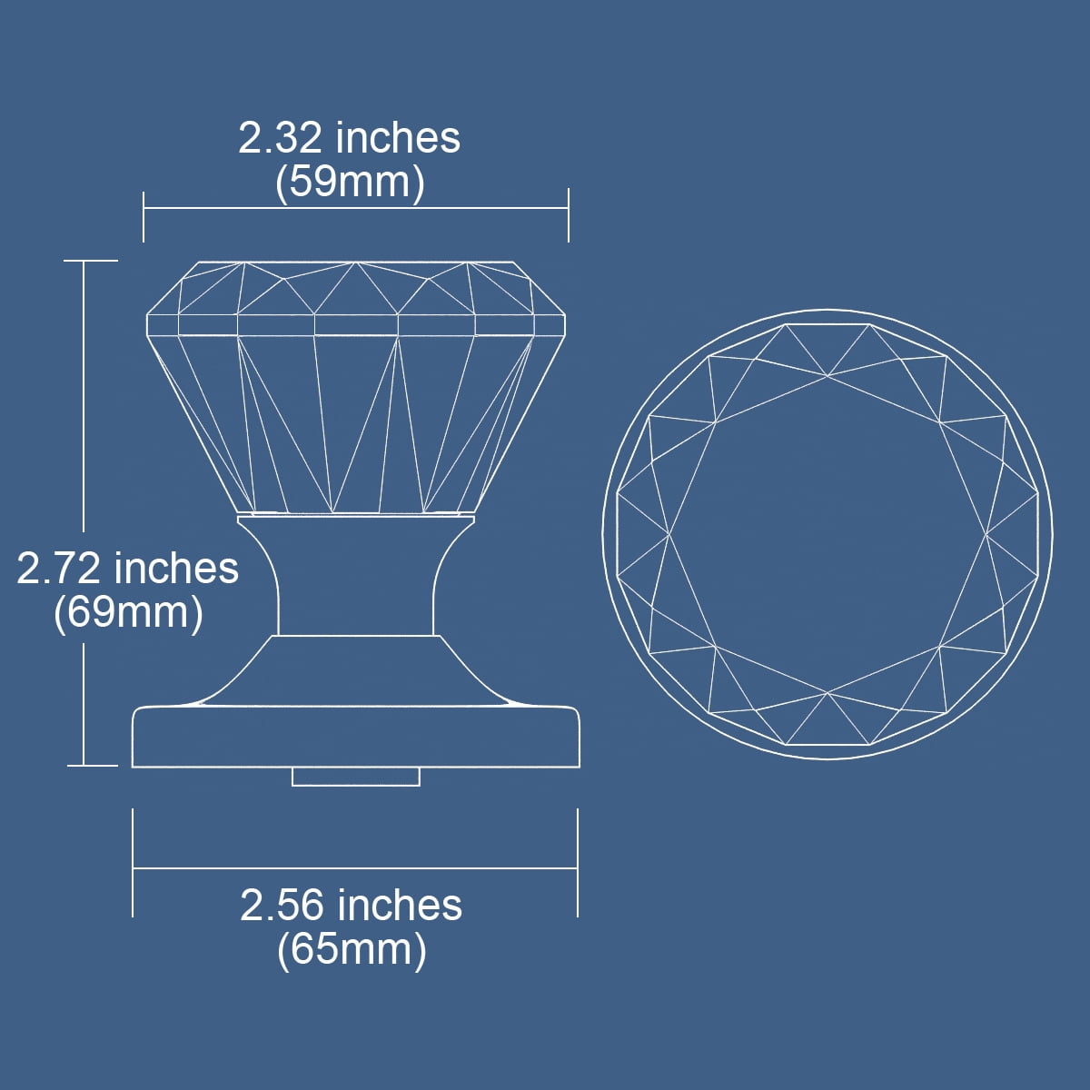 Passage Diamond Round Brilliant Crystal Door Knobs Satin Nickel Round Rosette