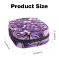 thumbnail image 2 of Sanitary Napkin Storage Bag for Girls Women, Portable First Period Pads Bag Tampons Holder Girls Travel Makeup Bag, Large Capacity Purple Lilac Flowers, 2 of 6