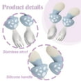 thumbnail image 2 of Children's complementary tableware-silicone spork set -304 stainless steel feeding spoon, 2 of 5