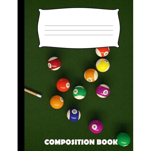 Composition Book: Pool Composition Notebook Wide Ruled (Paperback)