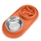 thumbnail image 1 of Cuenco Para Perros Con Alimentador Lento, Cuencos Dobles Para Mascotas, Silicona De Acero Inoxidable Para Perros Y Gatos, 1 of 7