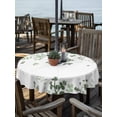 thumbnail image 2 of Outdoor Tablecloth with Umbrella Hole for Patio/Picnic/Party/Camping, Sage Green Leaves Waterproof Table Cloth Round Cover Washable, Summer Botanical (Dia 54"), 2 of 8