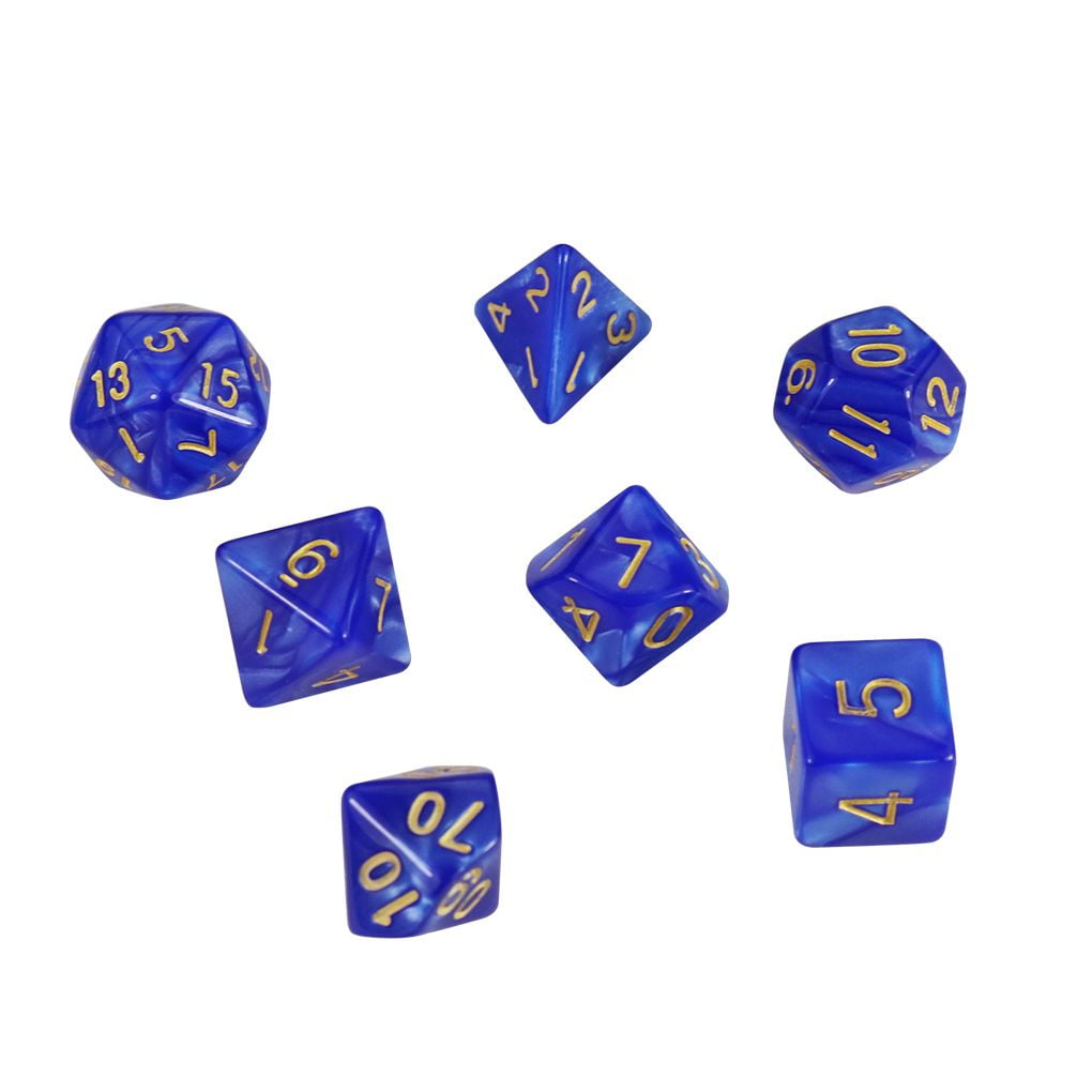 7Pcs/set Dice Metal Polyhedral Role Playing Game With Bag MTG Popular Creative 