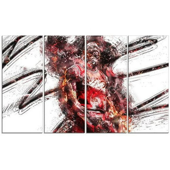 Design Art Basketball Winning, 4 Panels, 48" x 28"