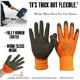 thumbnail image 7 of Qear Thermal Work Glove, Winter Cold Resistance, Warm Fleece Lining, Waterproof, Medium, 7 of 7