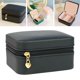 thumbnail image 4 of Caja de Exhibición de Joyería Portátil 3 Capas de material cuero de Studs Board Organizador para Anillos Perfumes Joyas Estuche , Negro Sunnimix Caja de almacenamiento de joyas, 4 of 8
