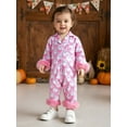 thumbnail image 6 of BemeyourBBs Baby Girls Halloween Pajamas Pumpkin/Ghost Print Button up Jumpsuit, 6 of 9