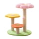 thumbnail image 1 of Rascador vertical con forma de flor, protector de muebles de 3 niveles para gatos de interior rosa, 1 of 9