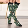 thumbnail image 5 of FORMRS Womens Knee High Socks Casual Long Thick Travel Daily Wear, 2 Pairs, Green Christmas Trees, 5 of 6
