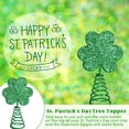 thumbnail image 5 of YWIYIUD 1PC St Patrick's Day Mini Tree Topper Tree Topper Green Metal Glitter Holidays Ornament for Festival Decorations Tabletop Ornament Decoration for Holiday Party Decor 8inch, 5 of 8