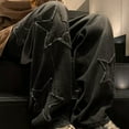 thumbnail image 5 of Boys Girls Jeans with Big Pockets Elastic Waist Wide Leg Loost Fit Casual Denim Pants 6-16 Years, 5 of 8