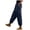 Navy, variant on Lenpel Cargo Pants for Women Casual Elastic Waist Trousers with Pockets Fashion Athletic Travel Hiking Ankle Joggers
