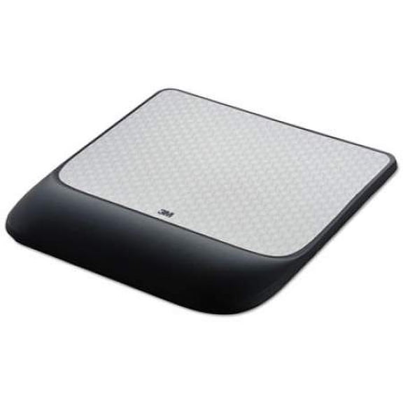 3M Mouse Pad w/Precise Mousing Surface w/Gel Wrist Rest, 8 1/2x 9x 3/4, Solid Color (MW85B)