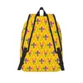 thumbnail image 2 of Lsque Mardi Gras Crayfish and Fleur de lis Pattern Canvas Daypack, Durable Backpack, High-quality Versatile Backpack,Vintage Compact Backpack-Small, 2 of 6