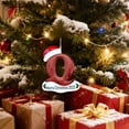 thumbnail image 3 of Taicans Personalized Initial Xmas Tree Ornament A-Z,2025 Christmas Letter Ornament,Red Glitter Santa Hat,4.1in Hanging Decoration for Christmas Tree, 3 of 5