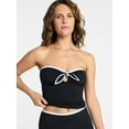 thumbnail image 6 of Time and Tru Women's and Women's Plus Size Bandeau Tie Tankini Top, Sizes XS-3X, 6 of 6