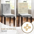thumbnail image 5 of Abstract Geometric Chair Covers Set of 8 Floral Yellow Bohemia Style Chair Back Covers Stretch Removable Washable Slipcovers Protector for Dining Room Kitchen Party Decor, 5 of 5