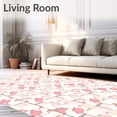 thumbnail image 2 of ODIKA 4'x6' Machine Washable Non-Slip Area Rug, Modern Hexagonal Mosaic with Contemporary Interlocking Design High Traffic Rug with Pad, White, 730912, 2 of 8