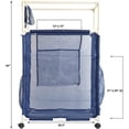 thumbnail image 5 of Essentially Yours Rolling Pool Noodle Storage Organizer Bin, Standard Noodle Holder, (25.4" W x 26" L x 40.5" H), Blue Style 510643, 5 of 10