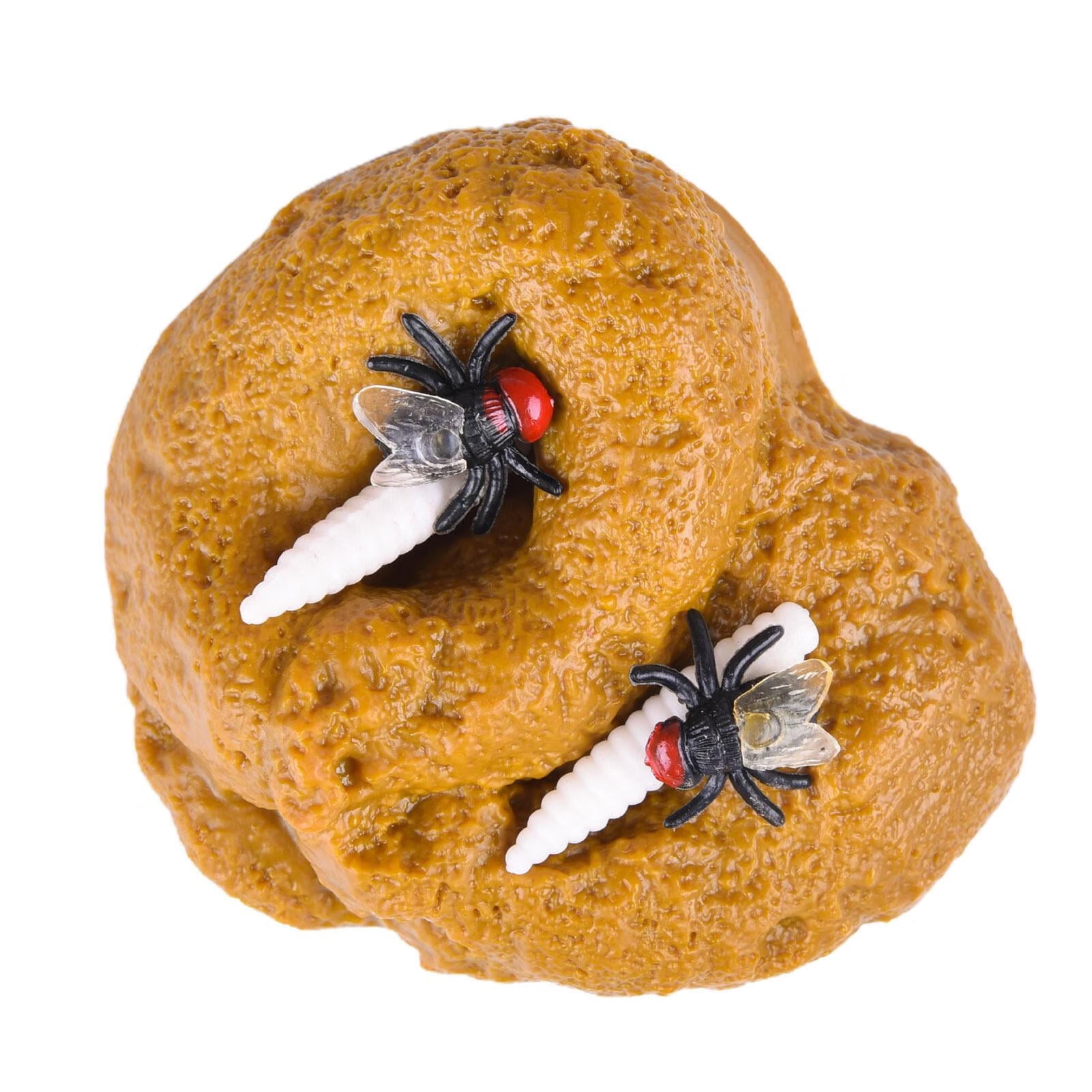 Foaenda Fake Poop Novelty Poo Turd Toy with Flies and Maggots Prank