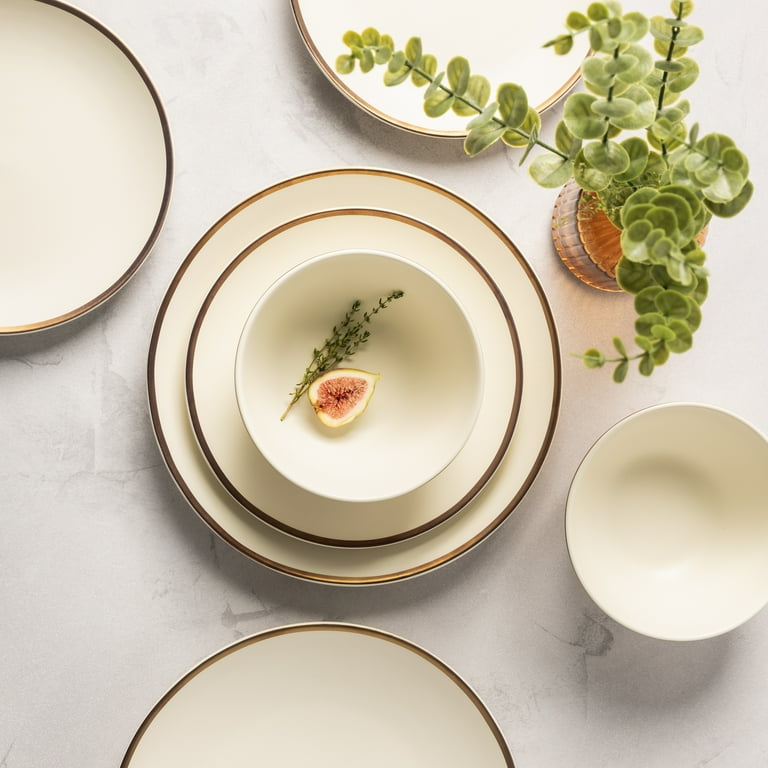 Free Shipping! Thyme & Table Everest 12-Piece Ceramic Dinnerware