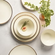 (3 pack) Thyme & Table Everest 12-Piece Ceramic Dinnerware Set Off-White
