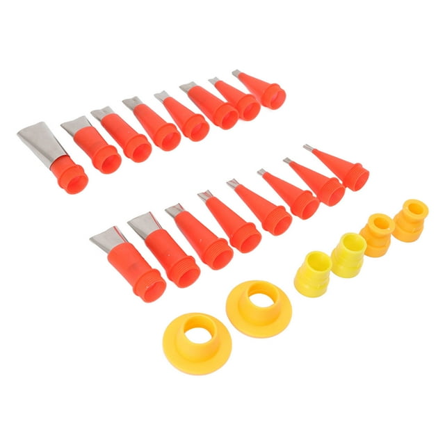 Sealant Caulking Nozzle Applicator, Durable 16 Sizes Stainless Steel Caulking Finisher Tool Set Rustproof For Wall Base