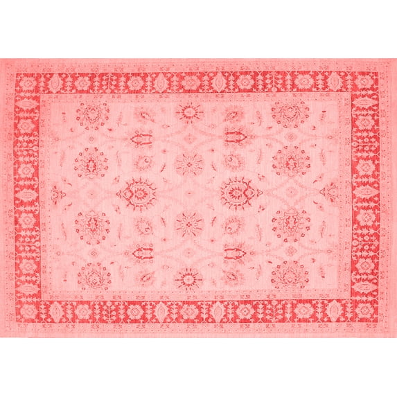 Ahgly Company Indoor Rectangle Oriental Red Traditional Area Rugs, 4' x 6'