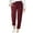 Wine, variant on RKSTN Womns Pants Solid Color Drawstring High Waist Pocket Loose Large Size Cotton Casual Pants Lightweight Soft Workout Pants