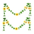 thumbnail image 2 of Sokhug Artificial Sunflower Vine 2.2m Spring Garden Fence Decor Plastic 86.6in, 2 of 6