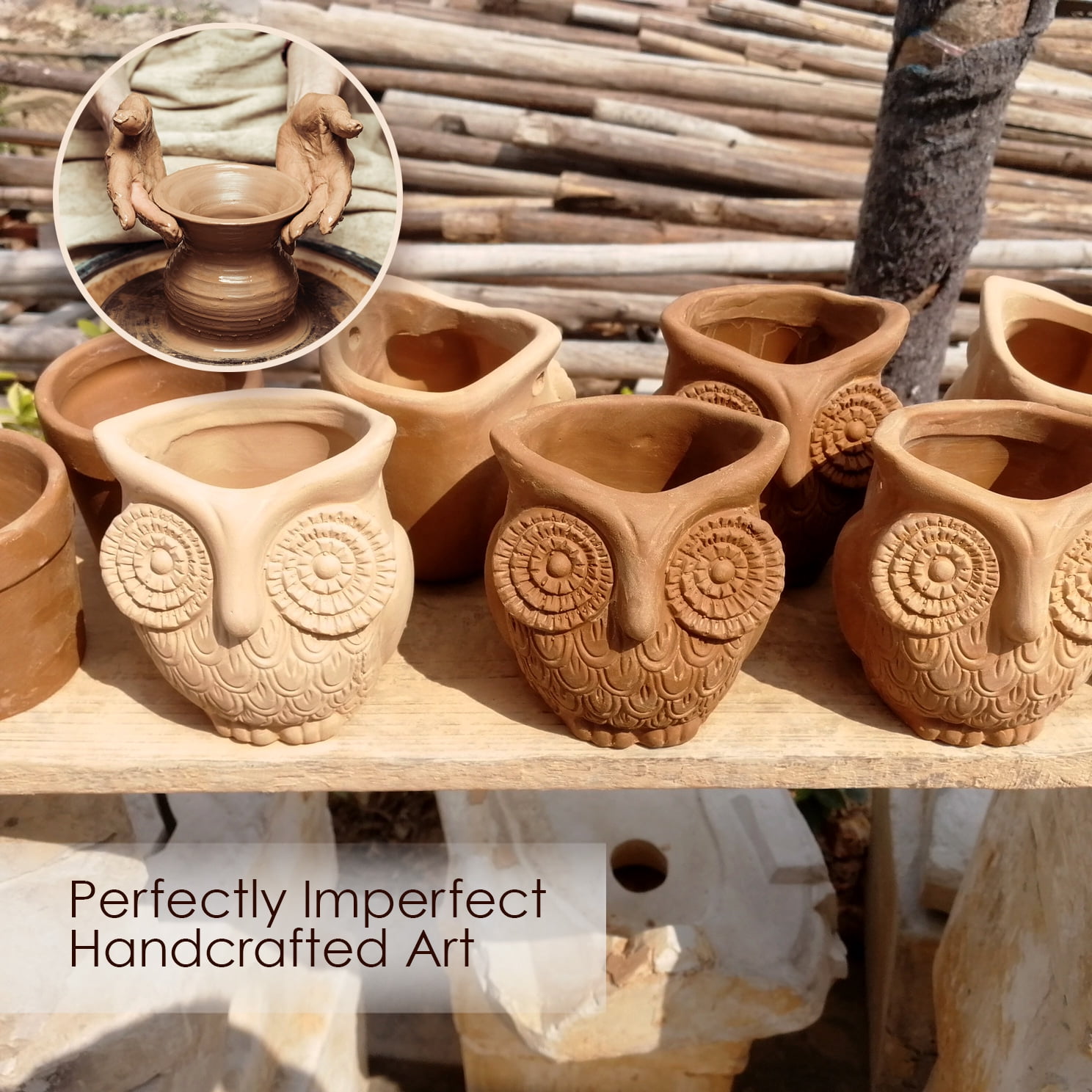 Woodland Jungle Owls. Cool Hanging Succulent Planters for Plants, Flowers & Cactus. Vintage Owl Decor.