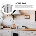 thumbnail image 2 of STRANDCHIC Stainless Steel Soup Pot with Lid Thick Bottom for Even Heat Distribution Silver, 2 of 6