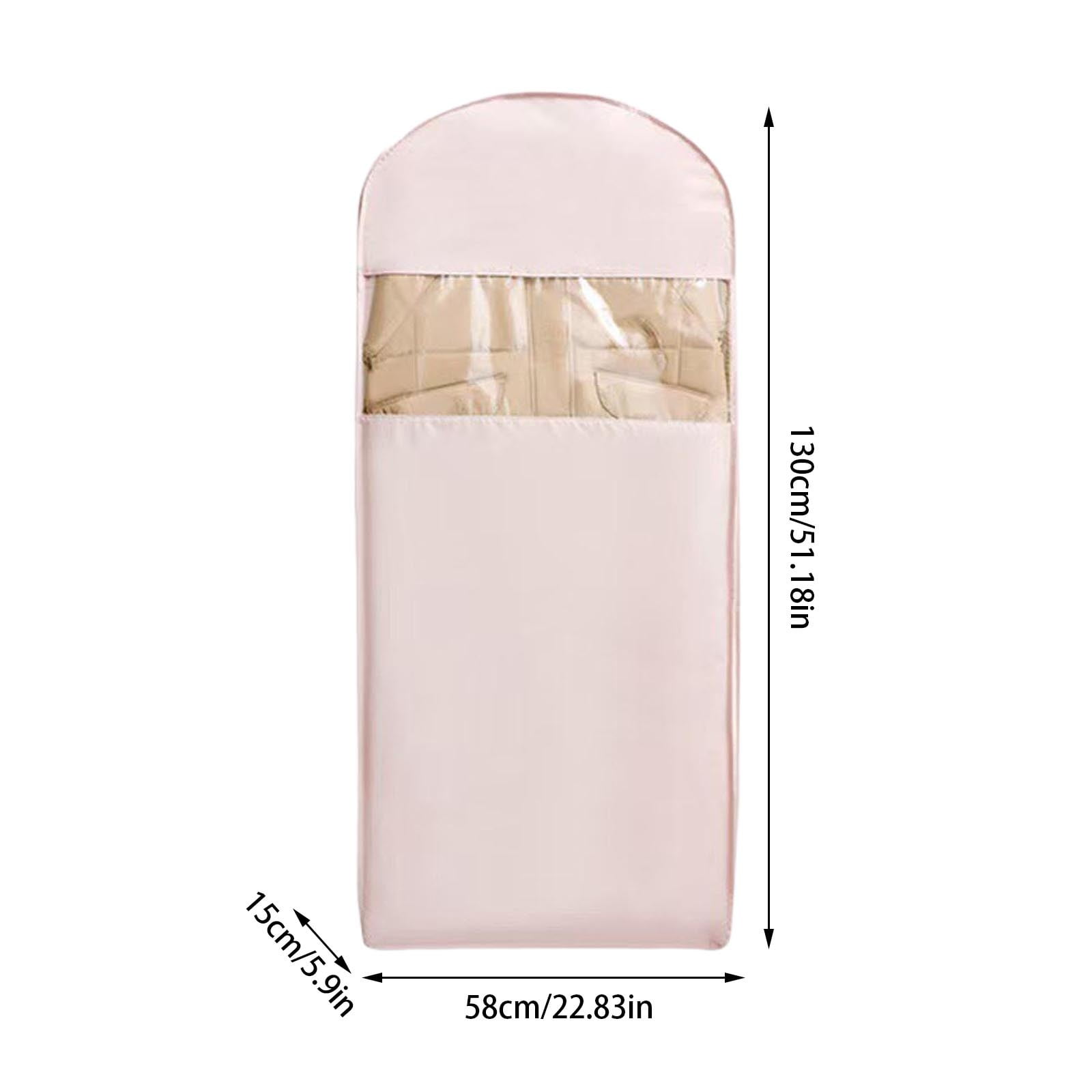 High-end Dark Red Garment Organizer Bag with Self-correcting Zipper Clothes Cover for Suits Shirts Dresses and Coats Breathable Dust Protection Cover for Travel and Storage with Zipper Pocket