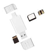 JSER USB-C Type C and USB 2.0 to NM Nano Memory Card TF Micro SD Card Reader for Huawei Cell Phone JSER