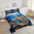 thumbnail image 4 of Erosebridal Sea Turtle Comforter Set Twin Size 3D Ocean Reptile Animal Bedding Set Sea Creatures Comforter Marine life Sealife Underwater World Quilt Set, 4 of 7