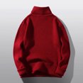 thumbnail image 4 of Mens Turtleneck Sweater Cable Knit Sweater Tops Casual Loose Fit Thick Pullover Long Sleeve Chunky Knitwear Sweaters, 4 of 5