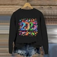 thumbnail image 2 of WEAIXIMIUNG Sweat-Shirt Bleu Marine pour Femmes Automne et Hiver Col Rond Manches Longues Sweat-Shirt Imprimé Pull de Noël, 2 of 4