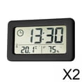 thumbnail image 1 of 2x Reloj Despertador Digital Temperatura Interior Colgante Hogar Escritorio Sala De, 1 of 6