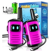 Walkie Talkies for Kids,Mini Rechargeable Walkie Talkies Two-Way Radios,3-6 Year Old Boys Girls Toys,Birthday Easter Gifts for Kids Ages 3 4 5 6 7 8