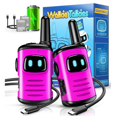 Walkie Talkies for Kids,Mini Rechargeable Walkie Talkies Two-Way Radios,3-6 Year Old Boys Girls Toys,Birthday Easter Gifts for Kids Ages 3 4 5 6 7 8