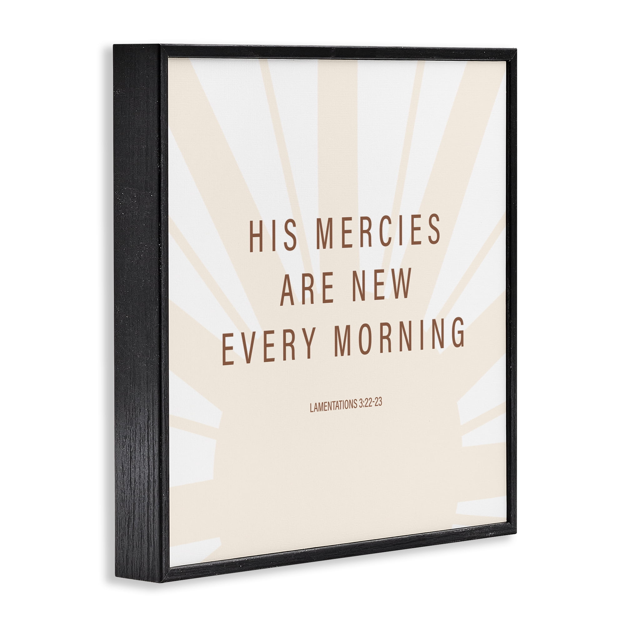 Stupell Industries His Mercies Are New Black Framed Giclee Art, design by SD Graphics Studio