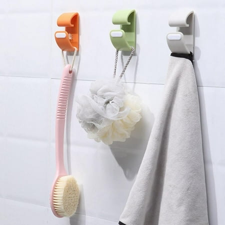 

CLEARANCE! No Drilling Single Hook Washbasin Towel Hook for Bathroom Clothes Coat Hook Bedroom Robe Hook Livingroom Kitchen