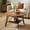 Red Brown-Round Square, variant on Manxile Mid-Century Modern Coffee Table, 2 Tiers Design, Round Coffee Table for Living Room,Easy to Assemble, Walnut